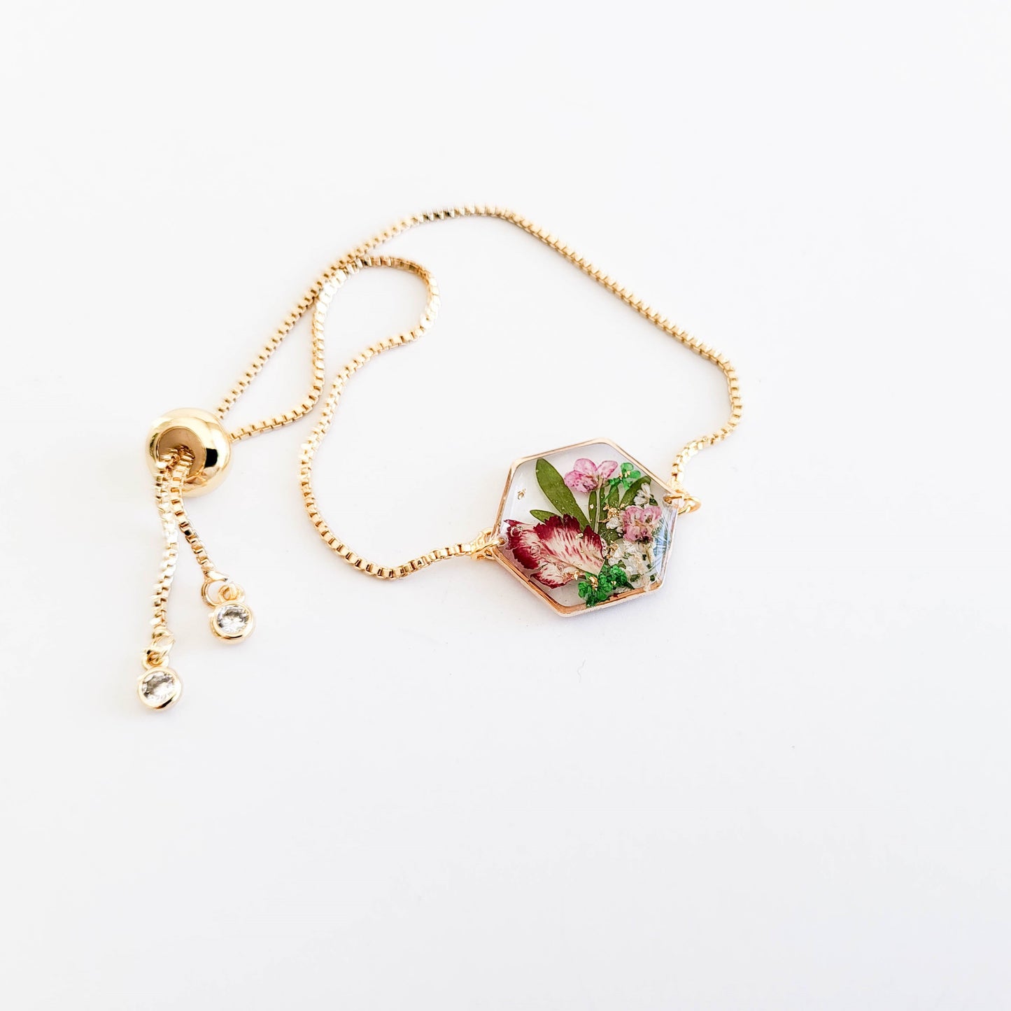 Birthflower bracelet, jewelry with real flowers, mom birthday gift, birthday gift for her unique, Christmas gift, mother of the groom gift