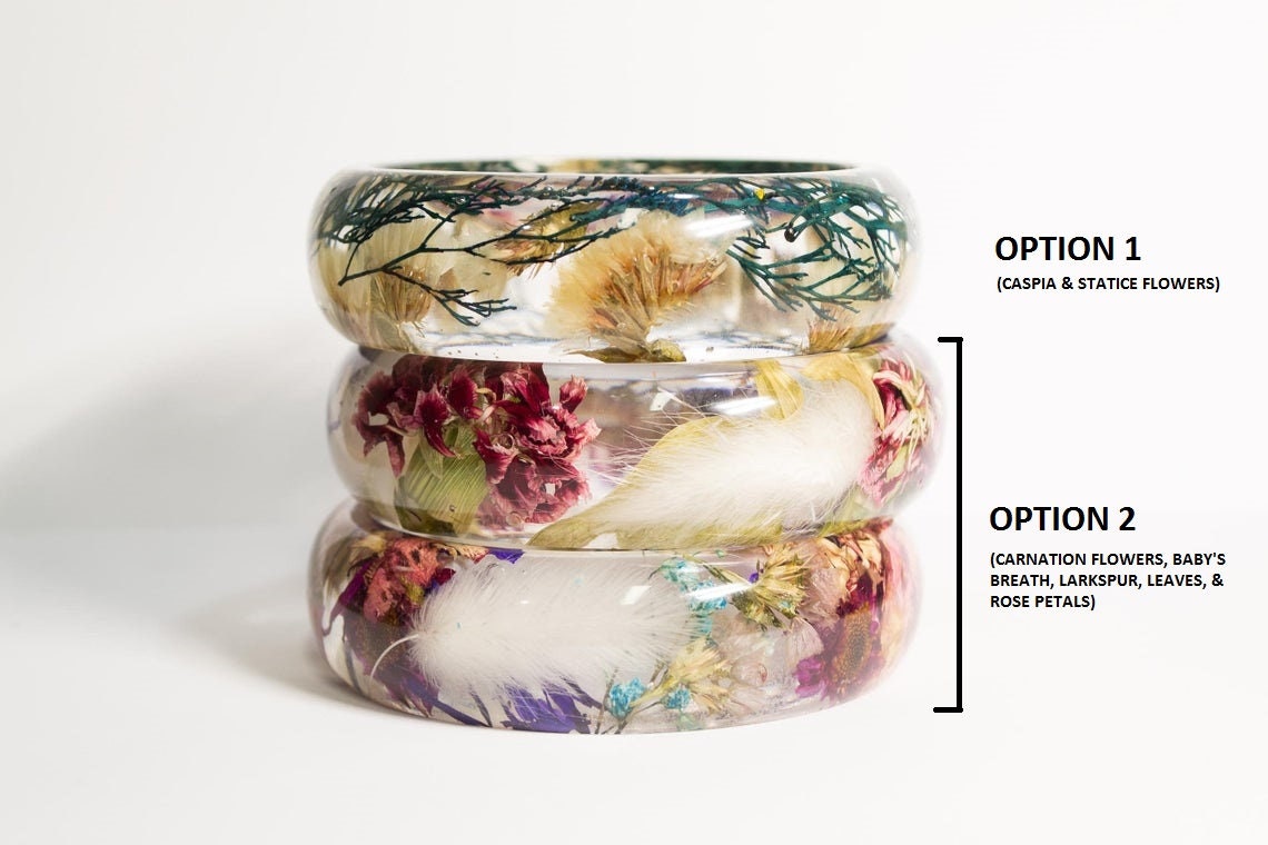 Real flower bracelet, nature plant bracelet, nature inspired bracelet, flower bangle, flower jewelry, plant mom gift, gift for her