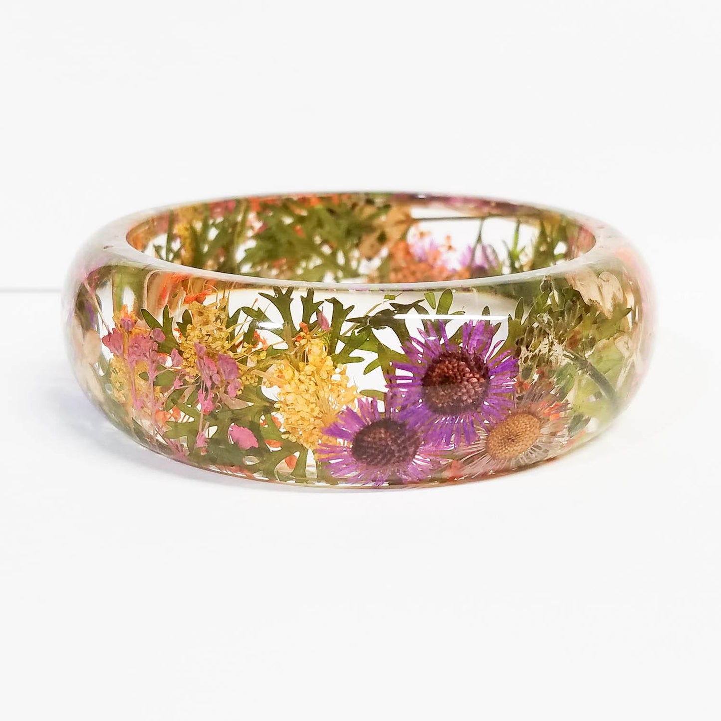 Unique gift for mom, mother's day gift, pressed flower bangle, real flower bracelet, nature jewelry, pressed flower jewelry, nature inspired