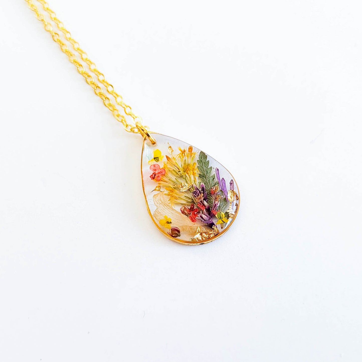 December birth month flower necklace, Birthday gift for December for women, real flower jewelry, Birthday gift for her