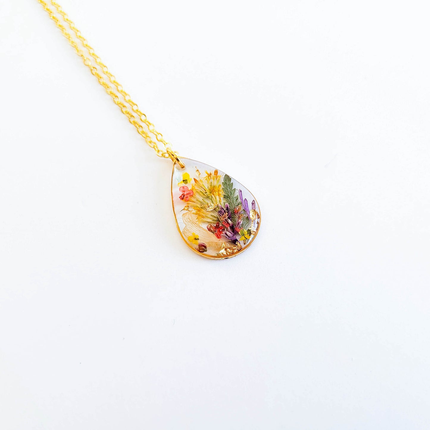 December birth month flower necklace, Birthday gift for December for women, real flower jewelry, Birthday gift for her