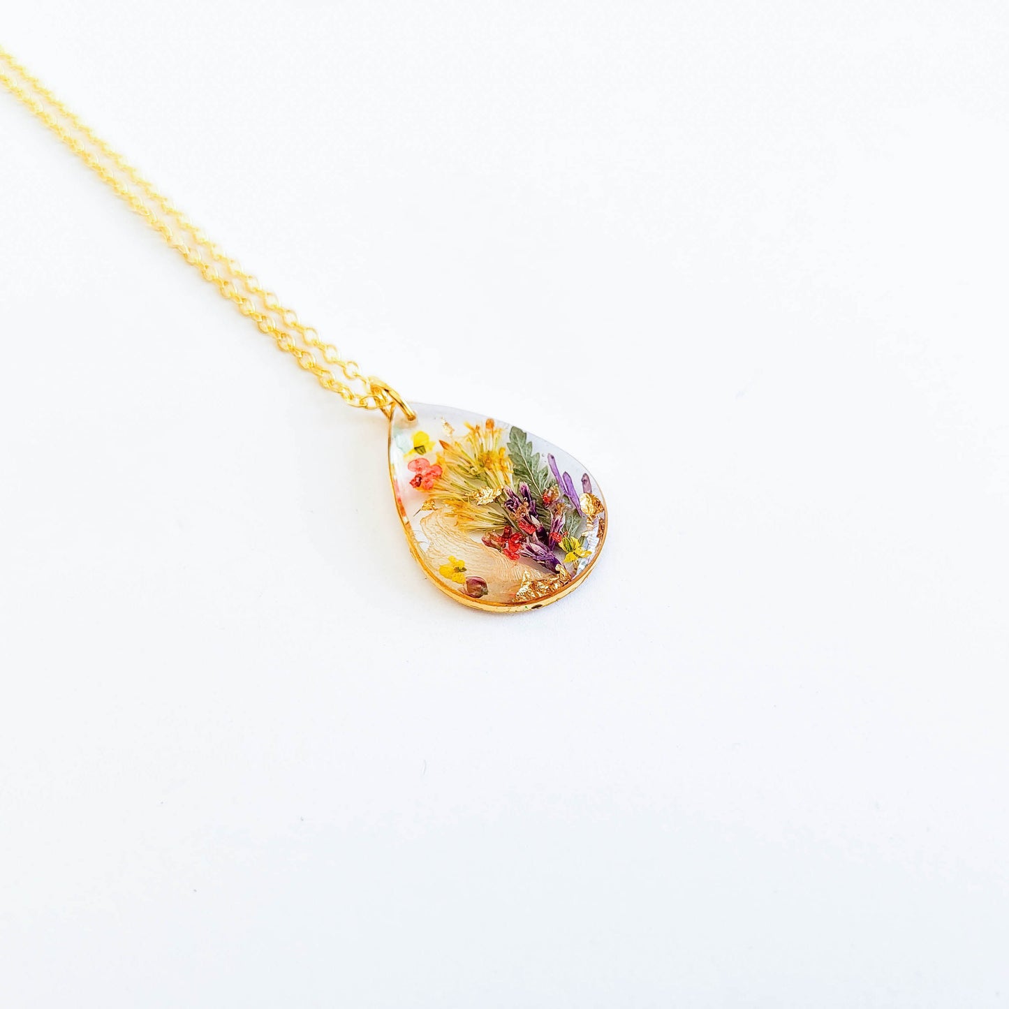 December birth month flower necklace, Birthday gift for December for women, real flower jewelry, Birthday gift for her