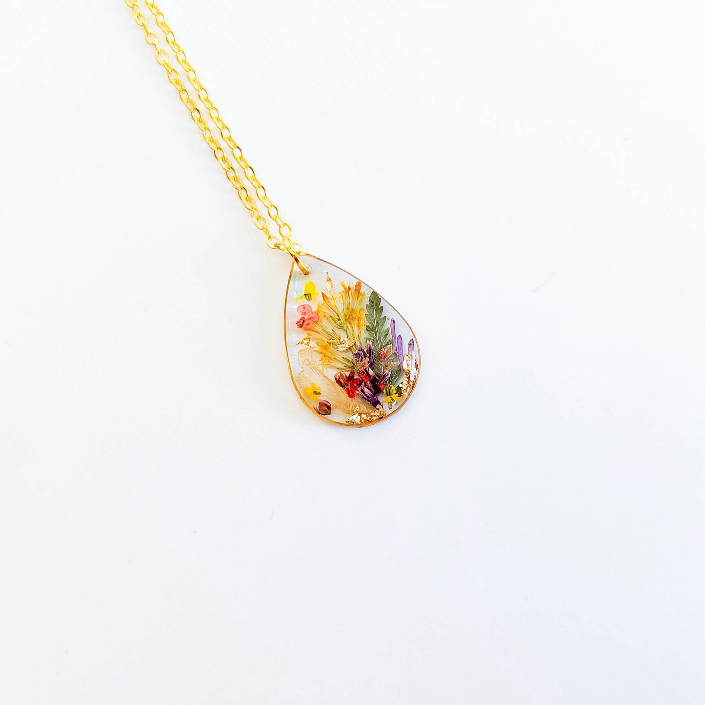 December birth month flower necklace, Birthday gift for December for women, real flower jewelry, Birthday gift for her